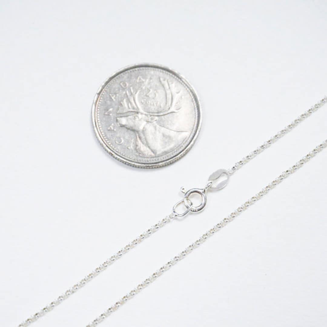 Sterling Silver Rolo Chain (1 Mm) - Etsy