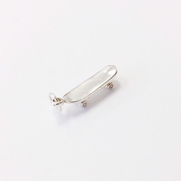 Sterling Silver Skateboard Charm