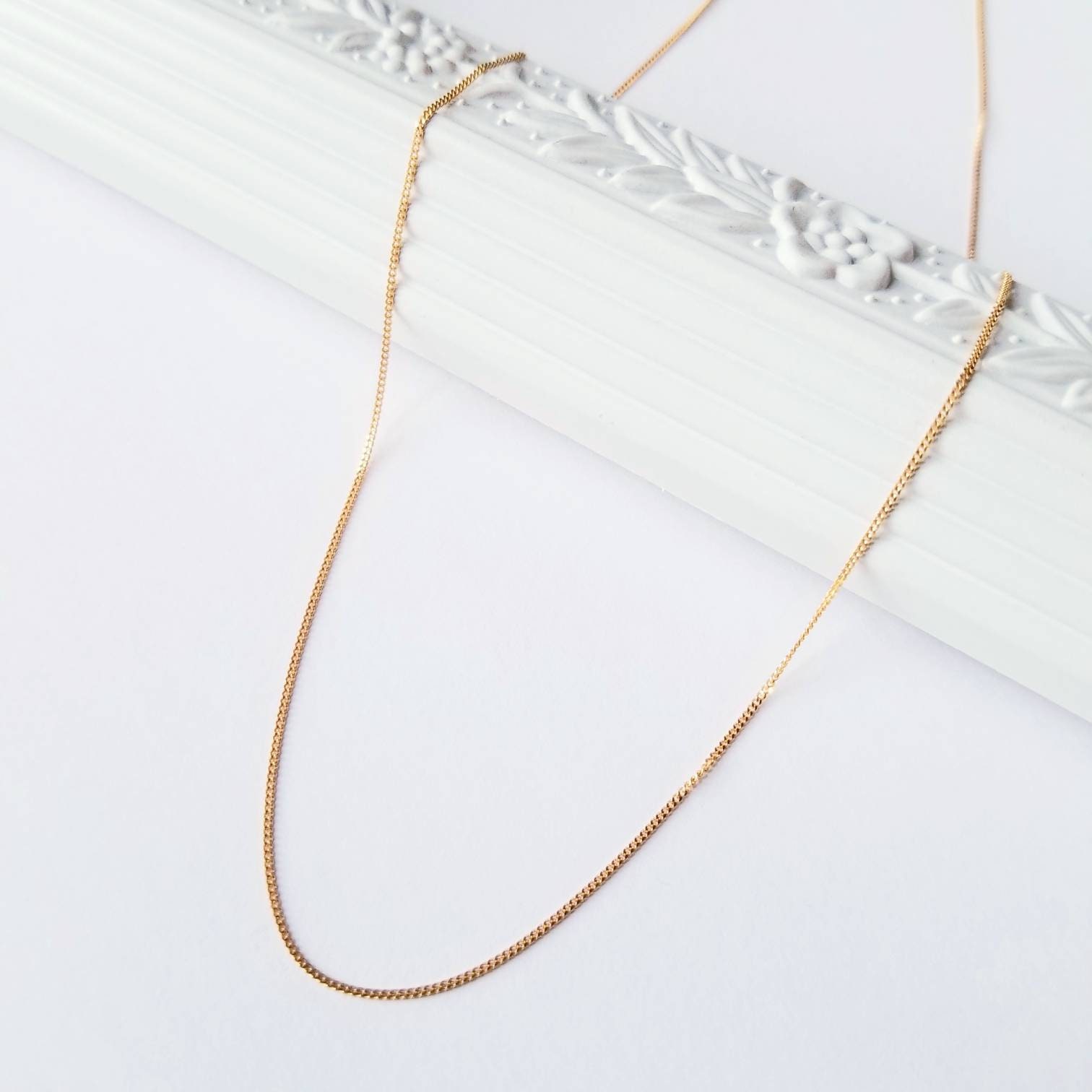 Fine Sterling Silver Curb Chain 1 Mm Silver Curb Chain Etsy Canada