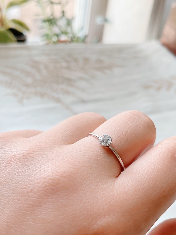 Sterling Silver Turquoise Thin Etched Stack Ring Sterling Silver Turquoise Thin Etched Stack Ring