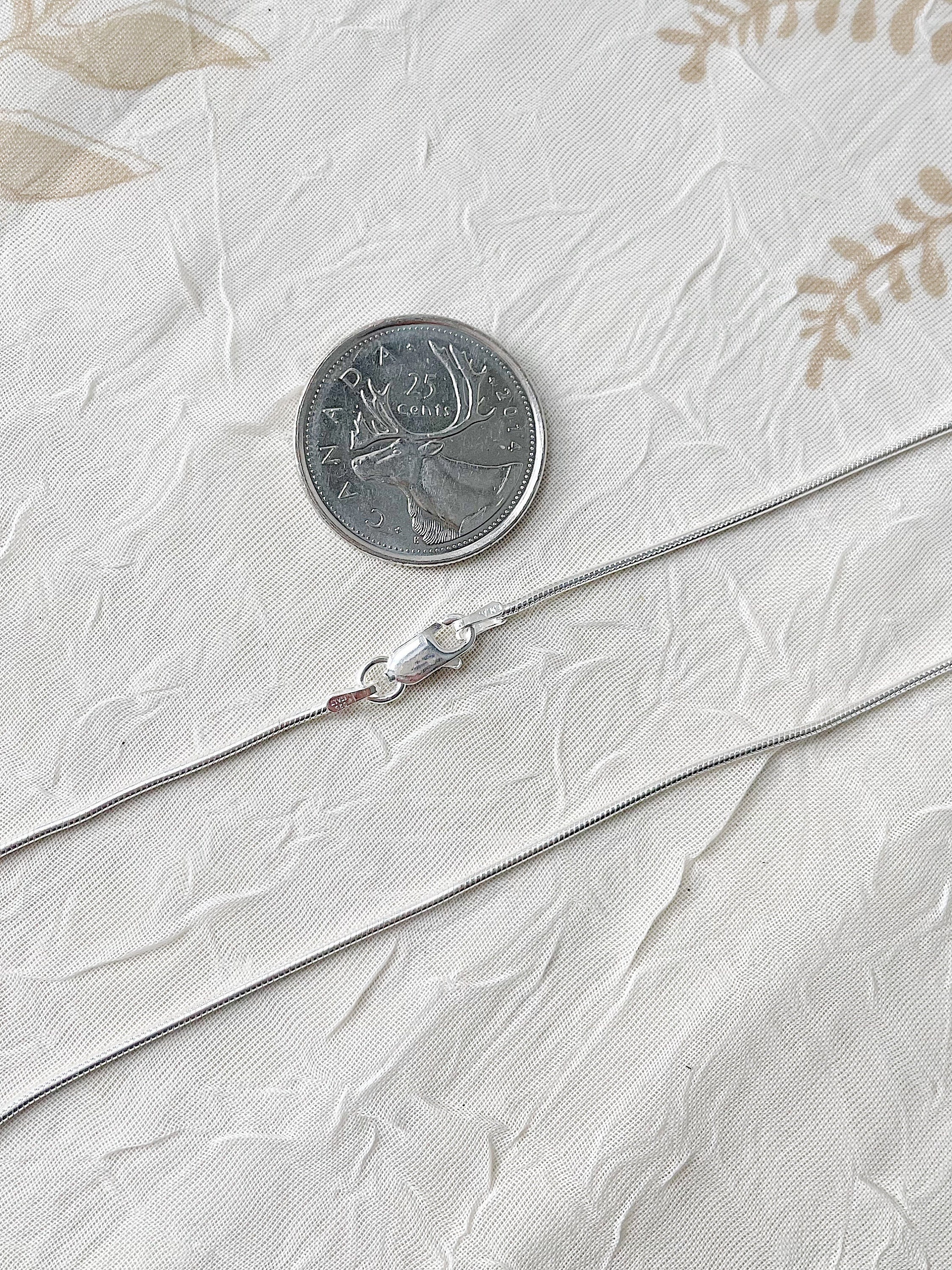 Sterling Silver Snake Chain Necklace: Italian 925 Silver, 1.2mm - Etsy