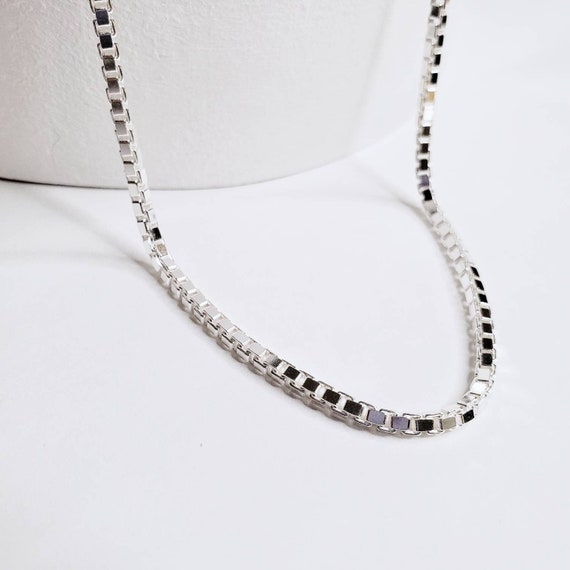 Sterling Silver 2.5mm Box Chain Mens 