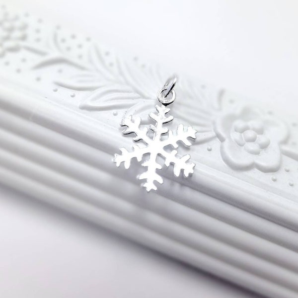 Sterling Silver Snowflake Charm | 925 Sterling Silver | Small Snowflake | Winter Charm | Snowflake Pendant | Wholesale