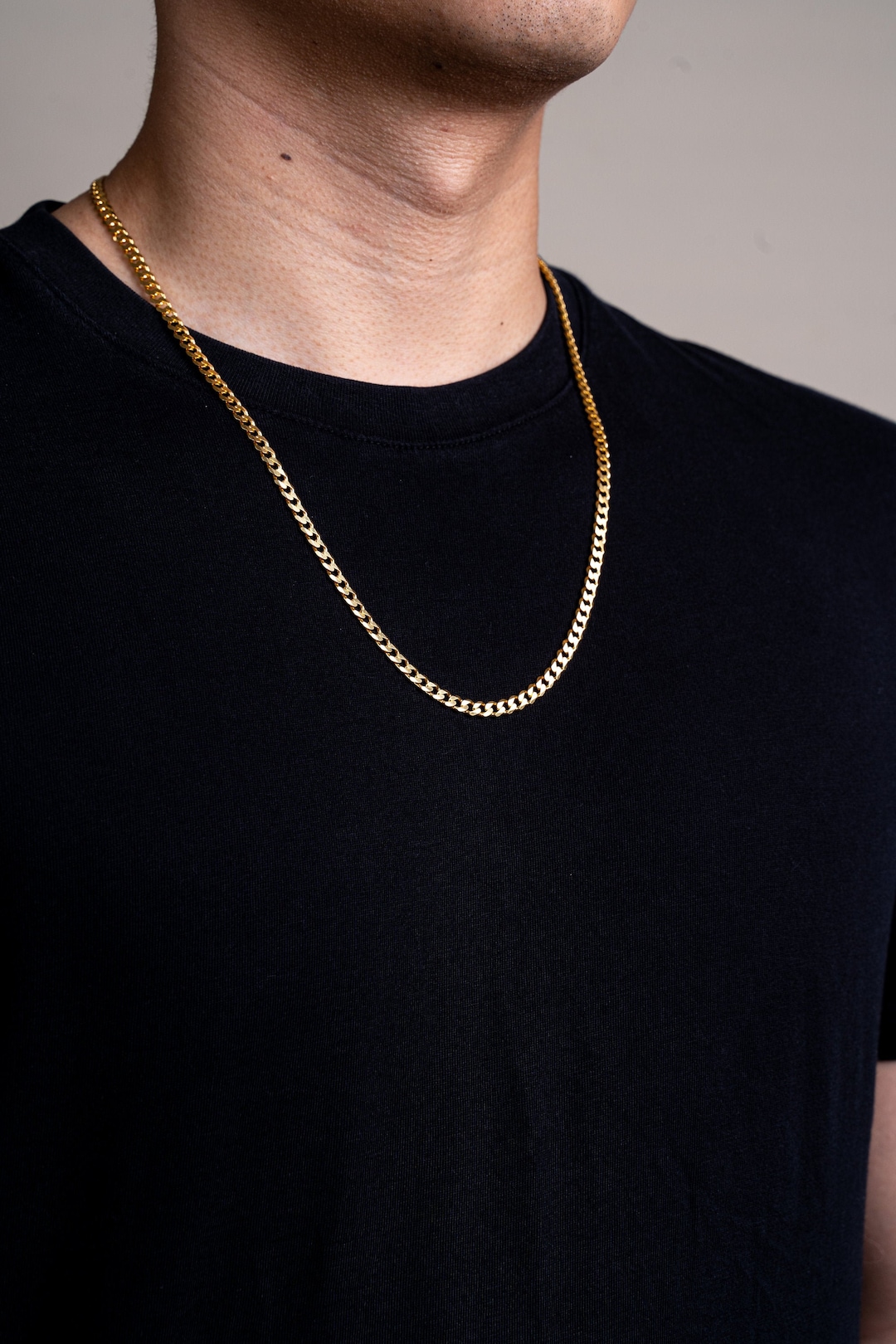 18K Gold Vermeil Curb Chain Mm)