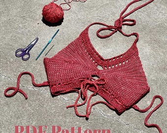 Crochet Halter Top Pattern: Besos De Sol, 6 Sizes (PDF Pattern)
