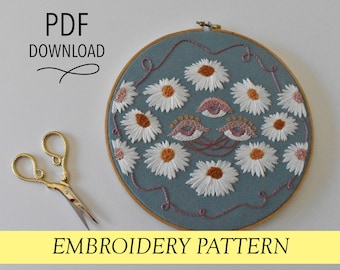 Third Eye minimalist graphic floral pattern Hand embroidery modern embroidery guide stitching tutorial diy embroidery patterns and how to