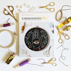 Signed Copy of "Embroidery Now" by Jennifer Cardenas Riggs / How-To Needlework DIY Beginner Pattern Stitch Guide Instruction