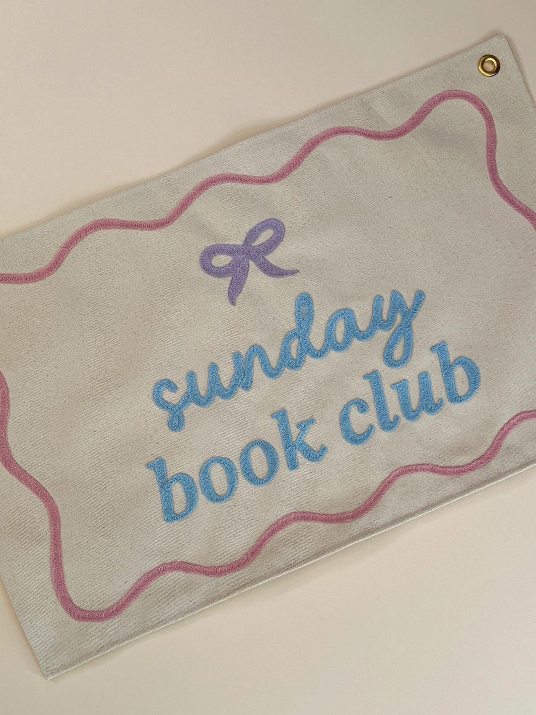 Custom Canvas Banner, Hand Embroidered Canvas Sign, Custom Sign for ...