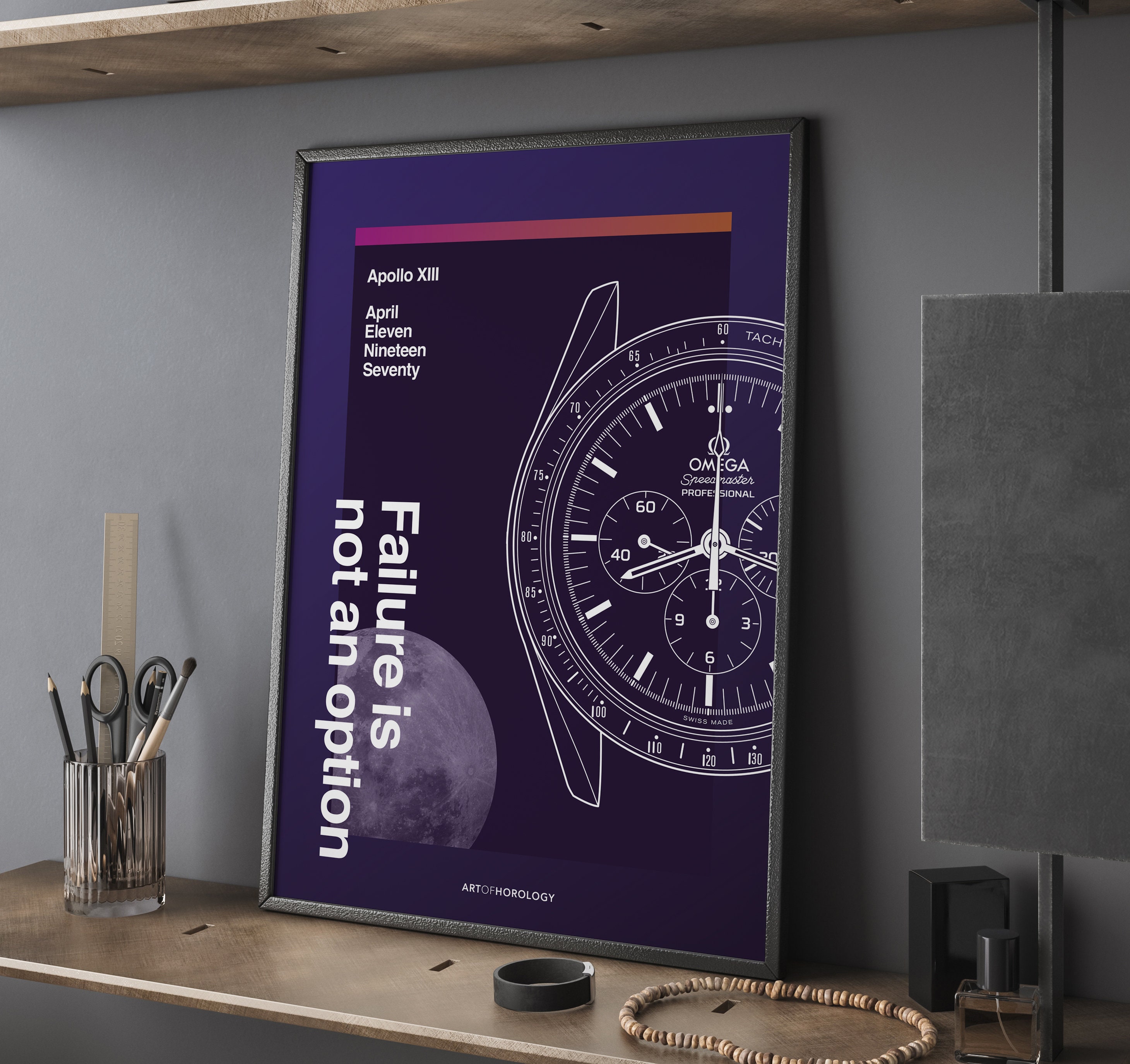 A2 Omega Speedmaster Moonwatch Apollo 13 Print | Etsy