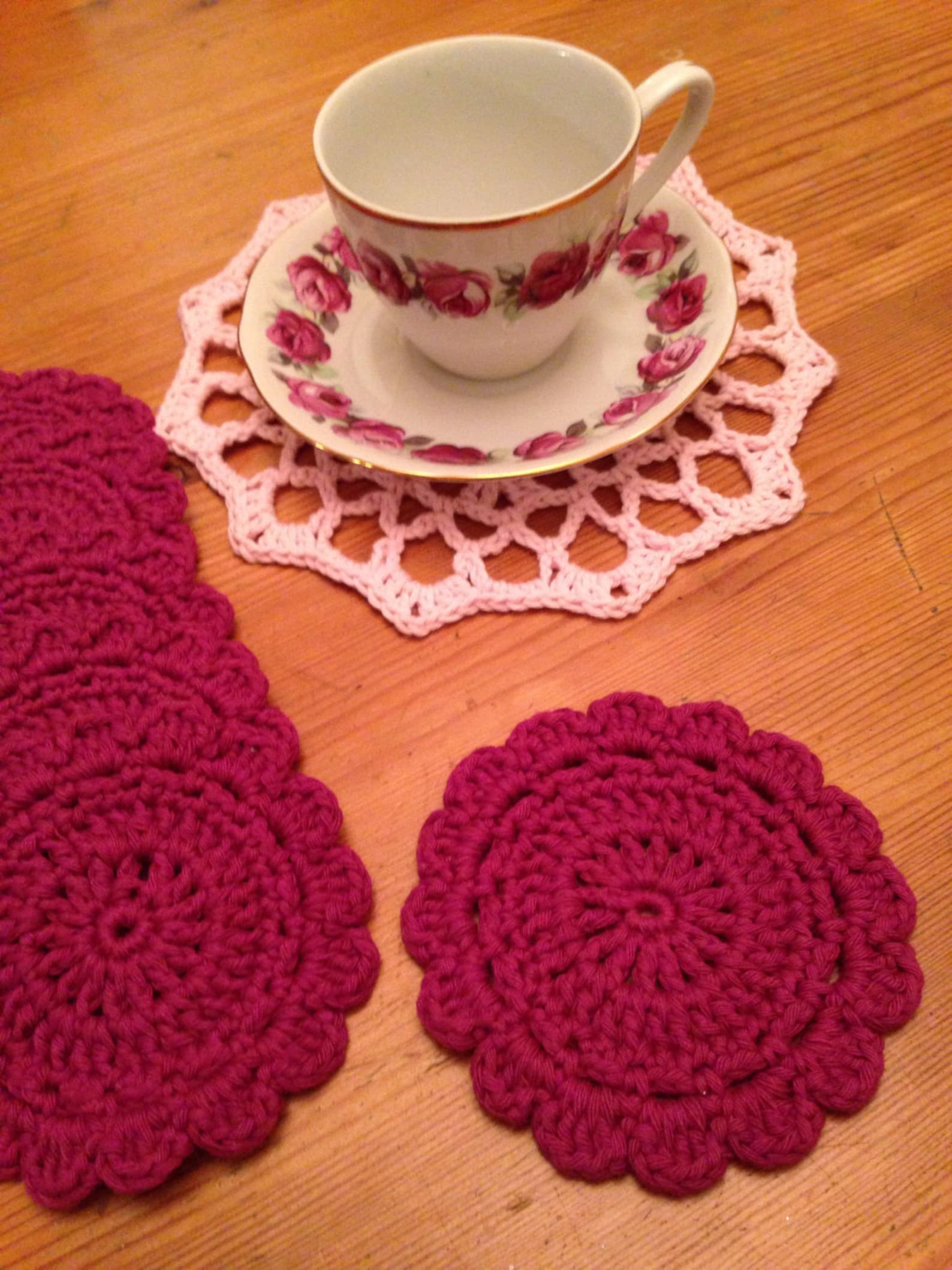 Crochet Coasters/floral Crochet Coasters/ Christmas Gift/ Gift Idea