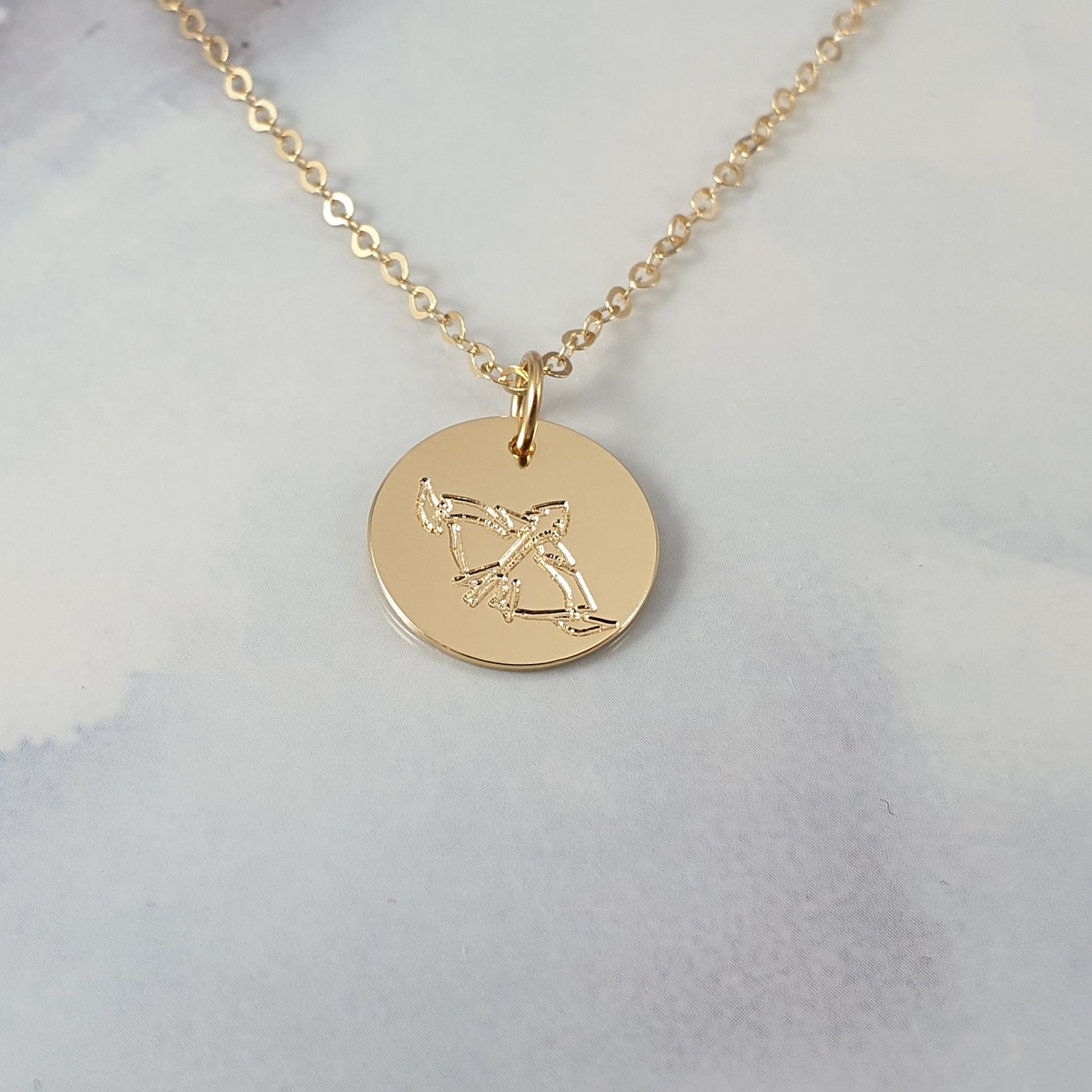 Rose gold LEO necklace for women Zodiac sign pendant engraved | Etsy