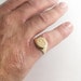 Men's pinky ring, Custom gold signet ring with initials, Personalized engraved ring for men 