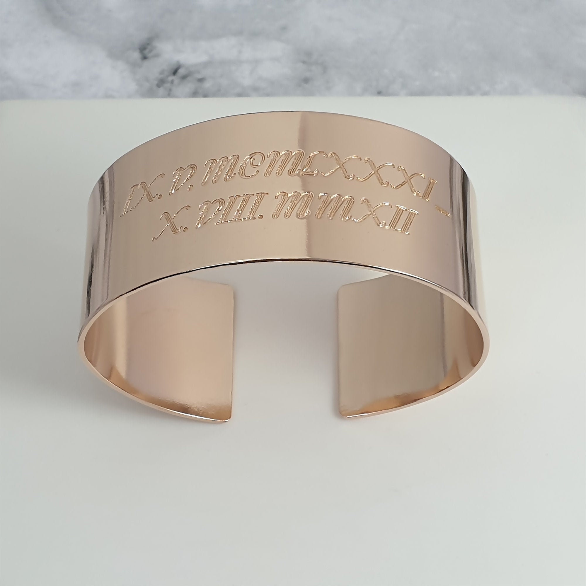 Wide Rose Gold Bangle Bracelet for 