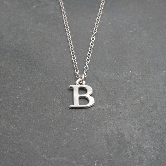 Rose Gold Plated Initial Letter B Necklace Pendant Alphabet Charm