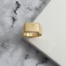 Men's signet ring, Custom engraved rectangle signet ring, Personalized men's pinky ring in sterling silver/ gold plated, Custom ring for dad 