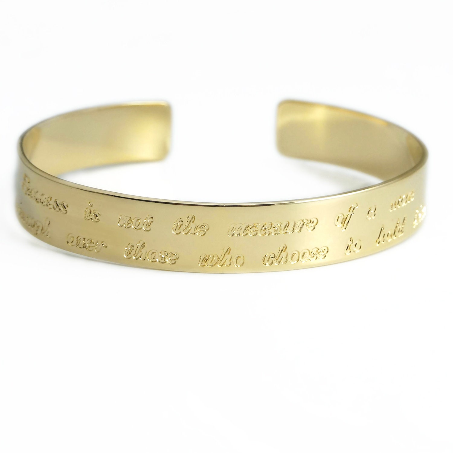 Men's gold bracelet Custom engraved cuff bracelet for Etsy