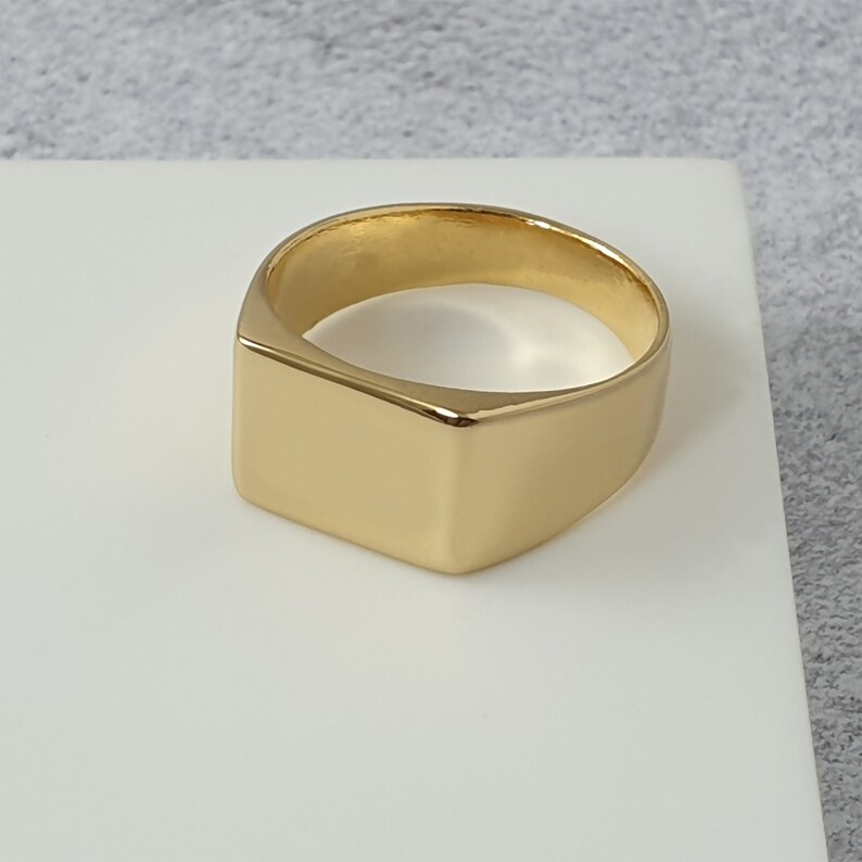 Mens Pinky Ring Engraved With Initial Letters or Symbol Etsy