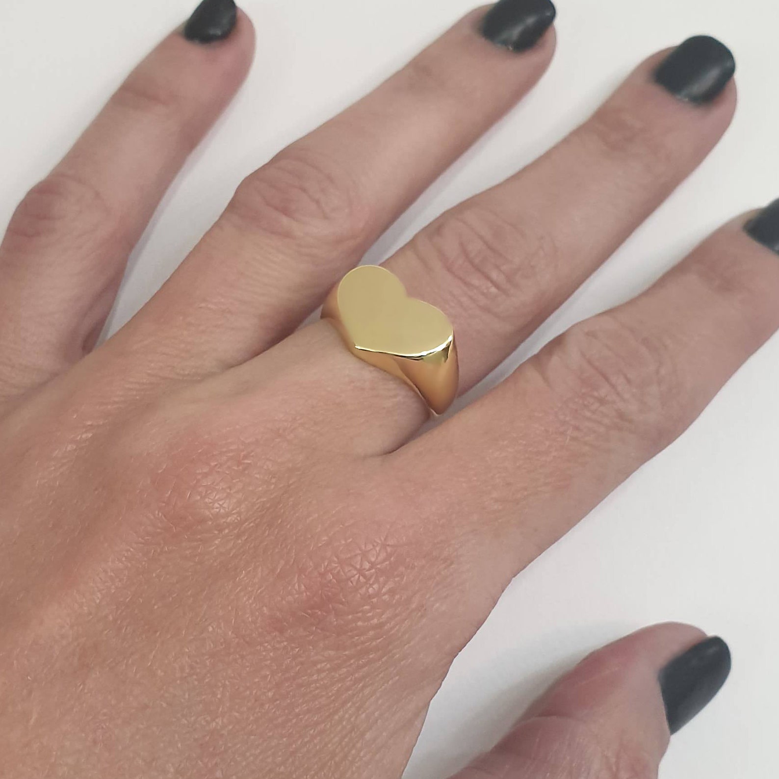 Personalized Heart Shaped Ring Custom Heart Ring for Etsy