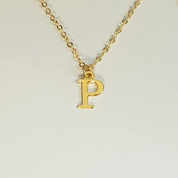 Gold Initial P Necklace For Girls And Women Alphabet Letter - Gold Chain With Letter P Pendant Gold Initial P Necklace For Girls And Women Alphabet Letter - Gold Chain With Letter P Pendant