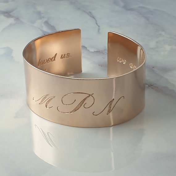 rose gold bangle engraved