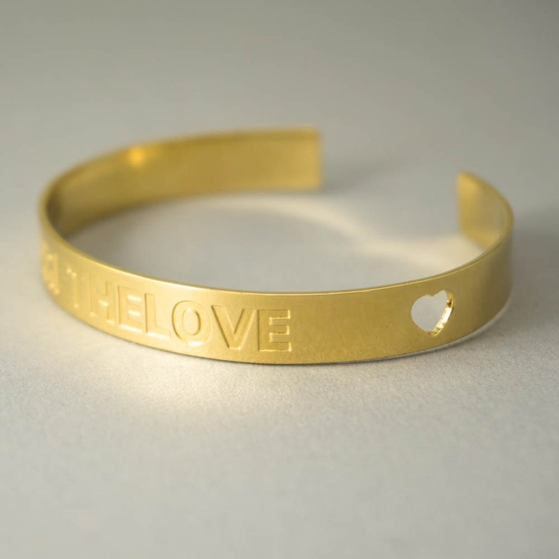 Quote Bracelet Engraved Gold Bracelet Personalized Gold | Etsy