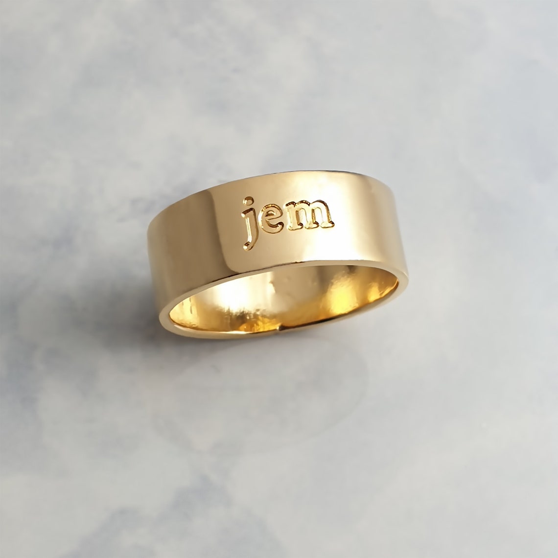 Personalized wide wedding band ring for women Custom wedding Etsy