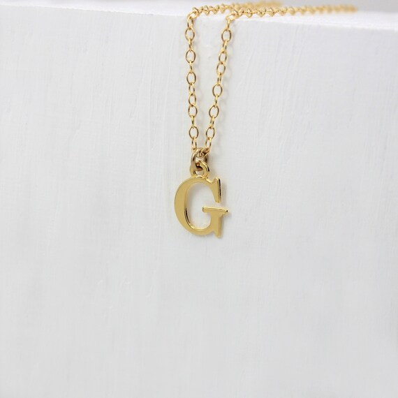 Gold Initial G Necklace for Women and 