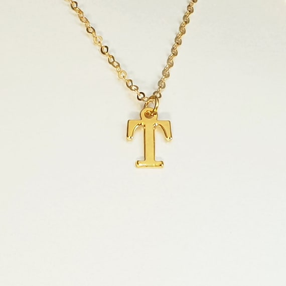 24k Gold Initial Necklace