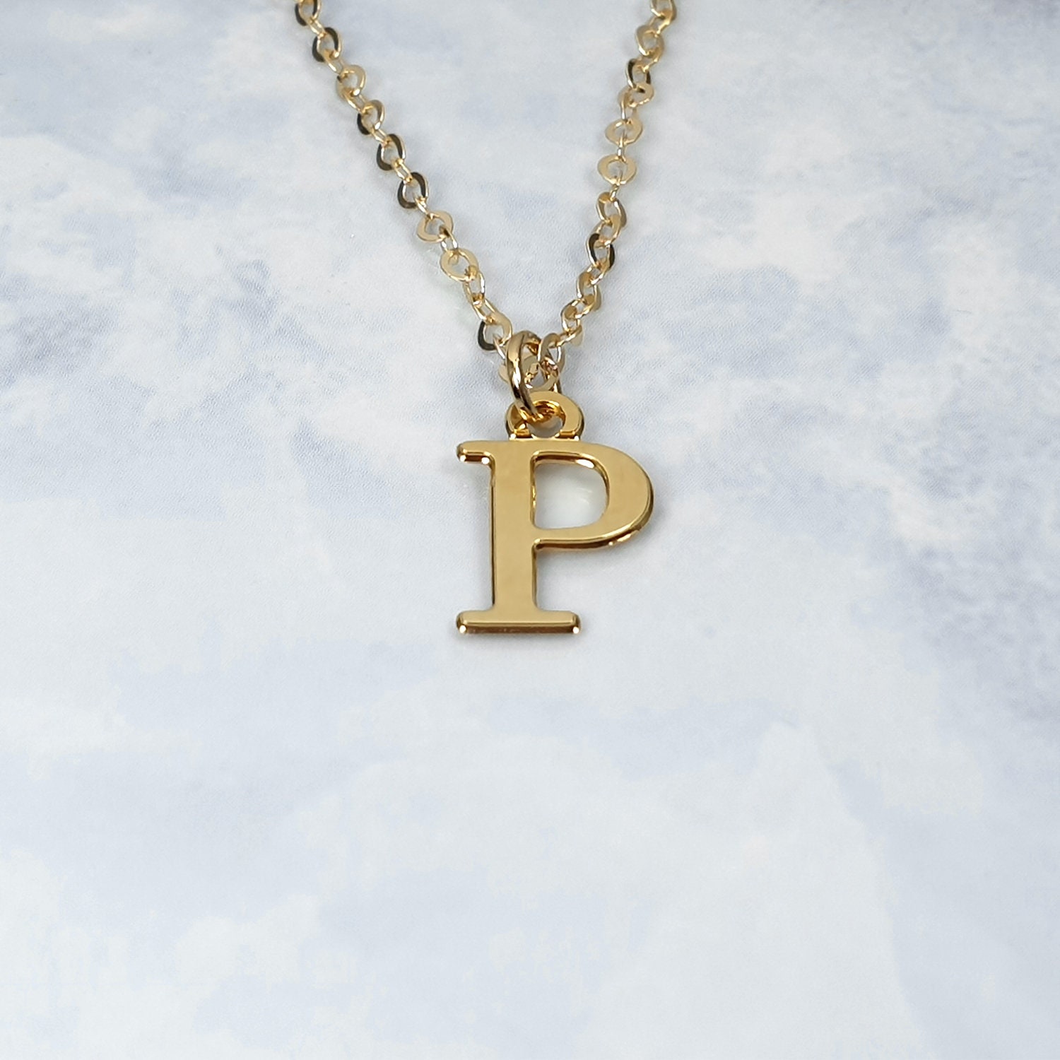 Gold Initial Kette mit Buchstabe P oder buchstabe | Etsy Schweiz