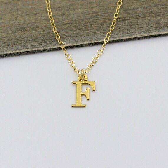 Initial Letter F Necklace for Women 