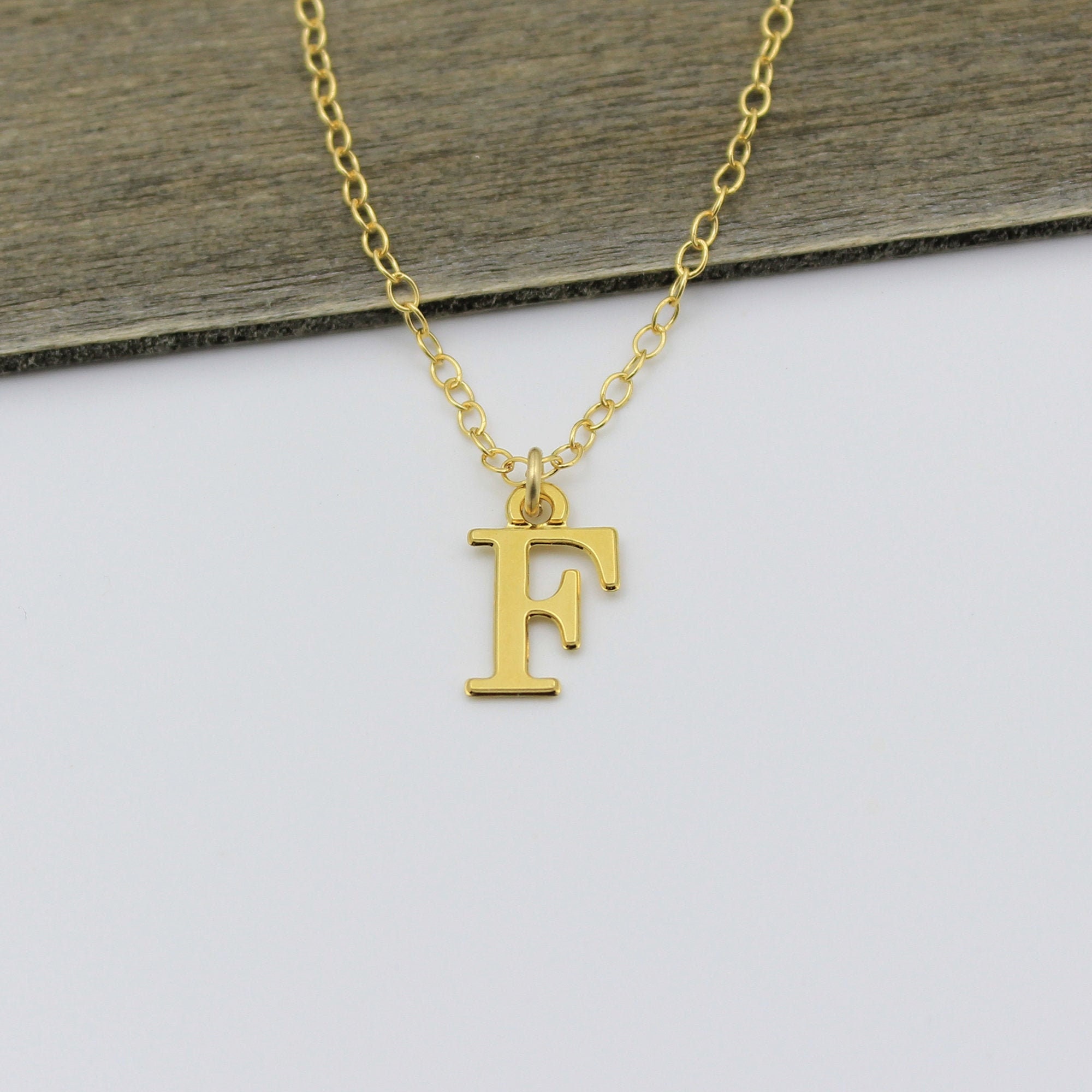 Necklace for Women Gold Plated Initial 