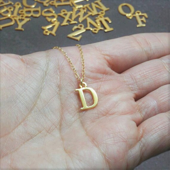 Gold Initial T Necklace for Girls and 