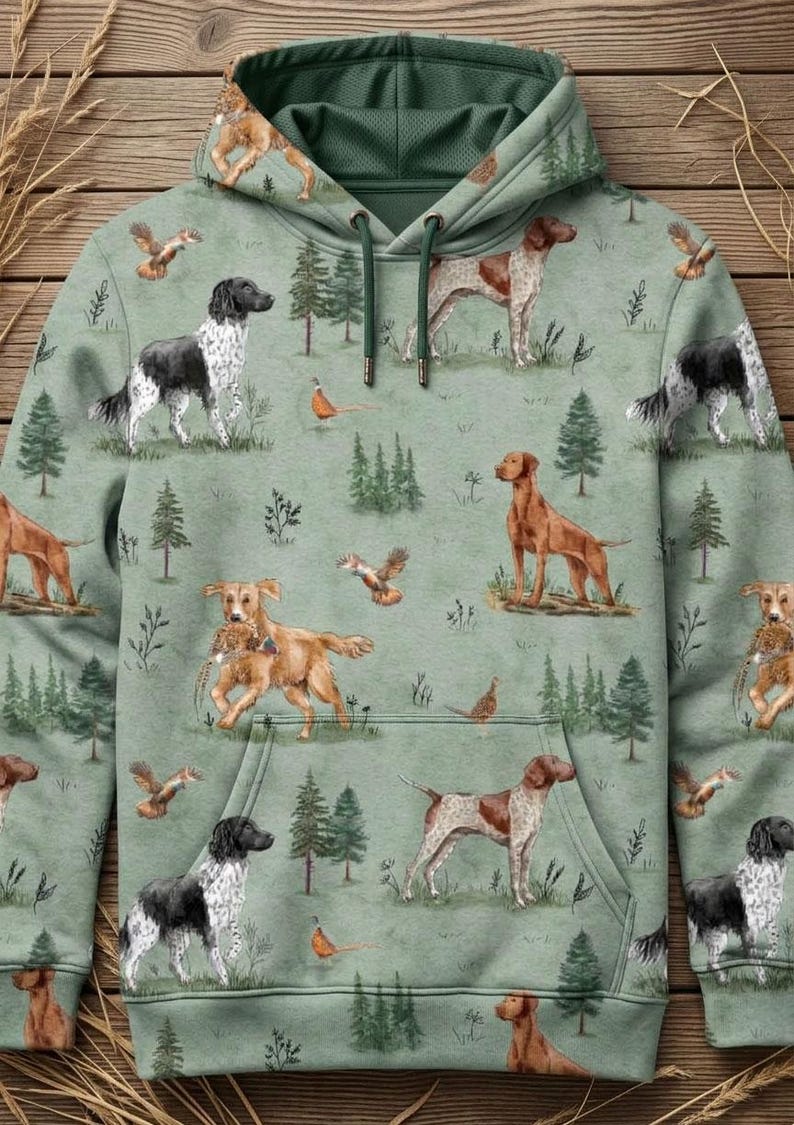 Hunting Dogs Patterns Hunting Dogs Seamless Pattern | Hand Painted Vizsla, GSP, Golden ...