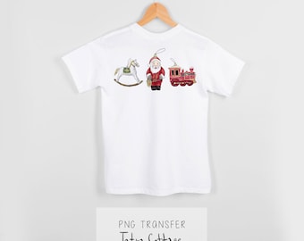 Christmas Ornaments PNG Iron On Transfer (Digital Download)