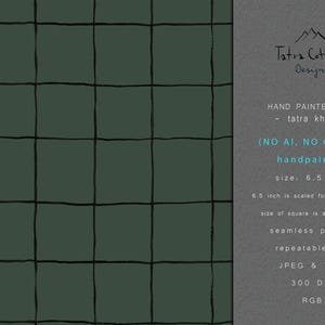 Khaki Green Grid Seamless Pattern File, Basic Squares Digital Download 300 dpi Commercial Licence Non-Exclusive