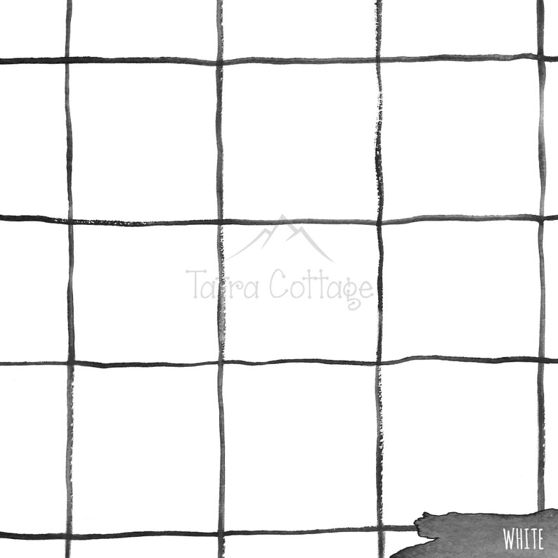 Grid Check Fabric Pattern Set: Hand Painted Seamless Designs (Digital Download image 8