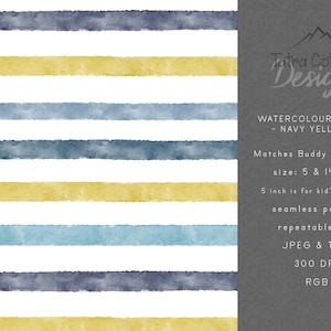 Stripes Clipart Digital Paper, Yellow Blue Stripes Background, Basic Digital Paper, Striped Clipart, Simple Stripes Paper, Seamless Lines