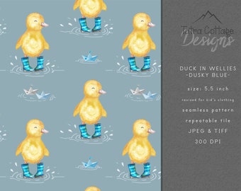 Anka sömlöst mönster - Babypojkar tygfil (digital nedladdning)