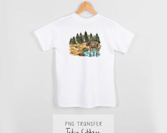 Moose PNG: Hunting Theme Illustration (Digital Download PNG)