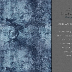 May include: Seamless pattern of stone washed denim fabric, 6 inches in size, 300 DPI, JPEG & TIFF, Tatra Cottage Designs
