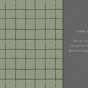 Grid Check Fabric Pattern Set: Hand Painted Seamless Designs (Digital Download image 10