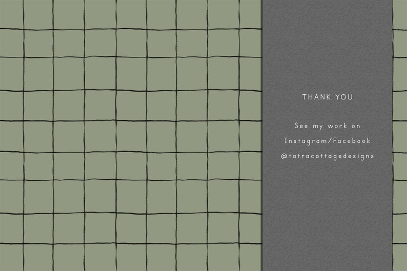 Grid Check Fabric Pattern Set: Hand Painted Seamless Designs (Digital Download image 10