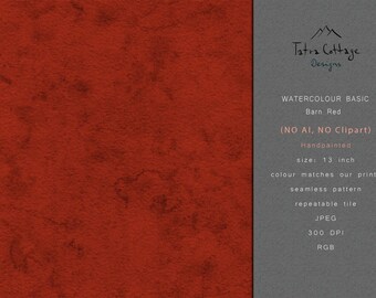 Red Seamless Pattern File - Textured Christmas Solid Plain Fabric Print (Barn Red)