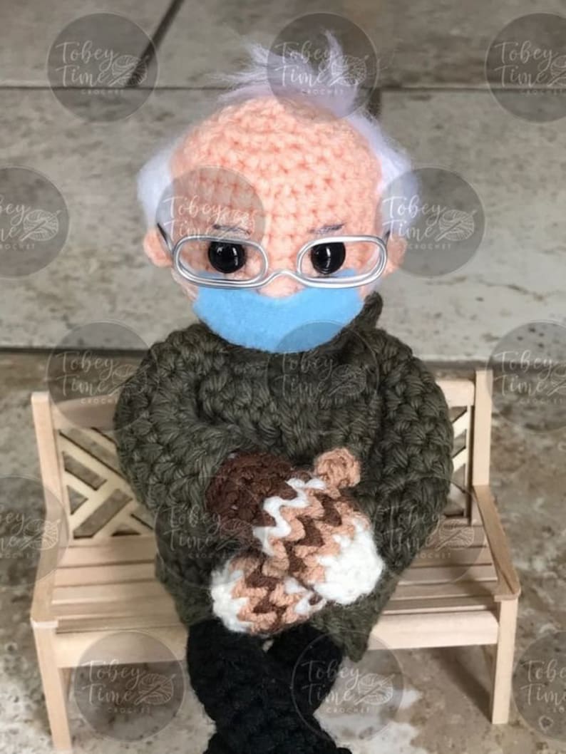 Bernie's Mittens Crochet Doll Pattern PDF Instant Download image 2