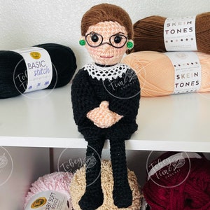 Pattern Ruth Bader Ginsburg Crochet Doll PDF Instand Download image 4