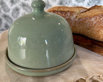 MADE TO ORDER - Handmade ceramic butter dish.  Round butter dish with dome. Butter server, cheese keeper, Wheel thrown, Made in Australia,