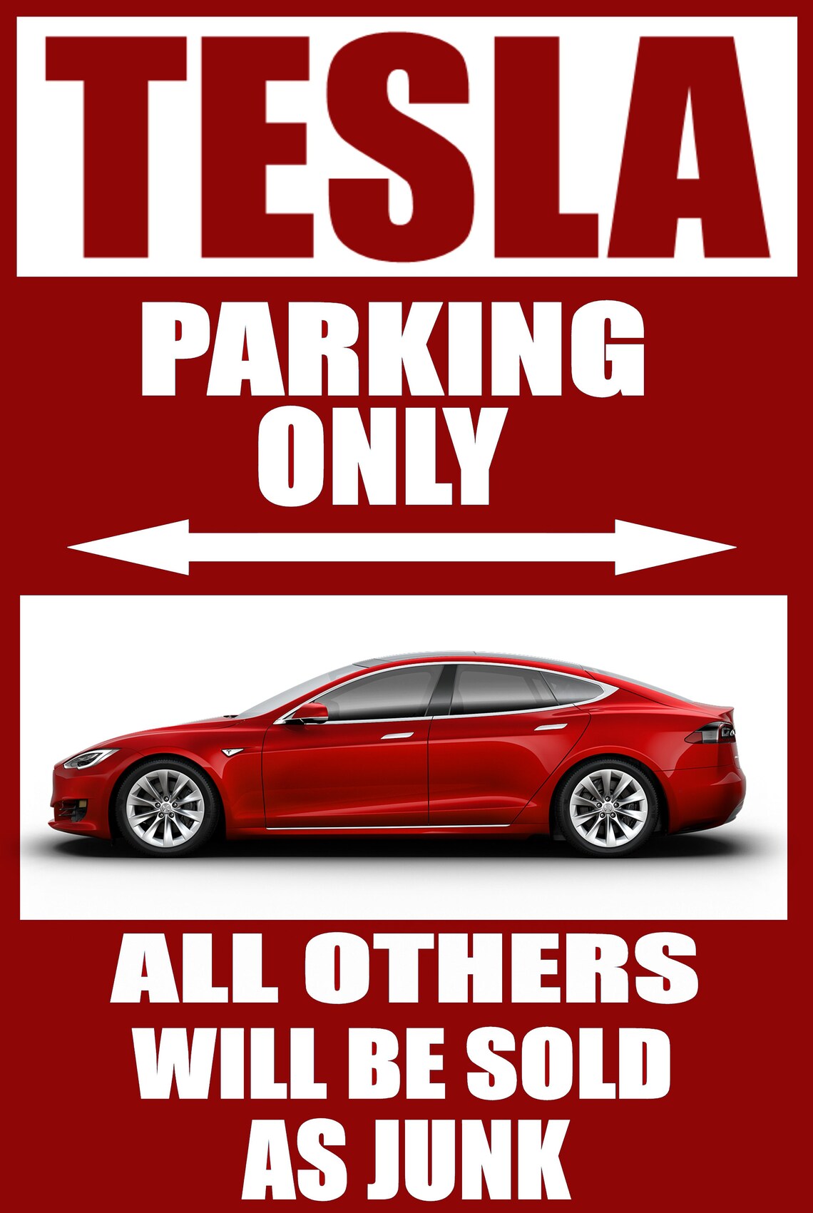 Tesla Parking Only 12x18 Metal Sign PH621 Etsy