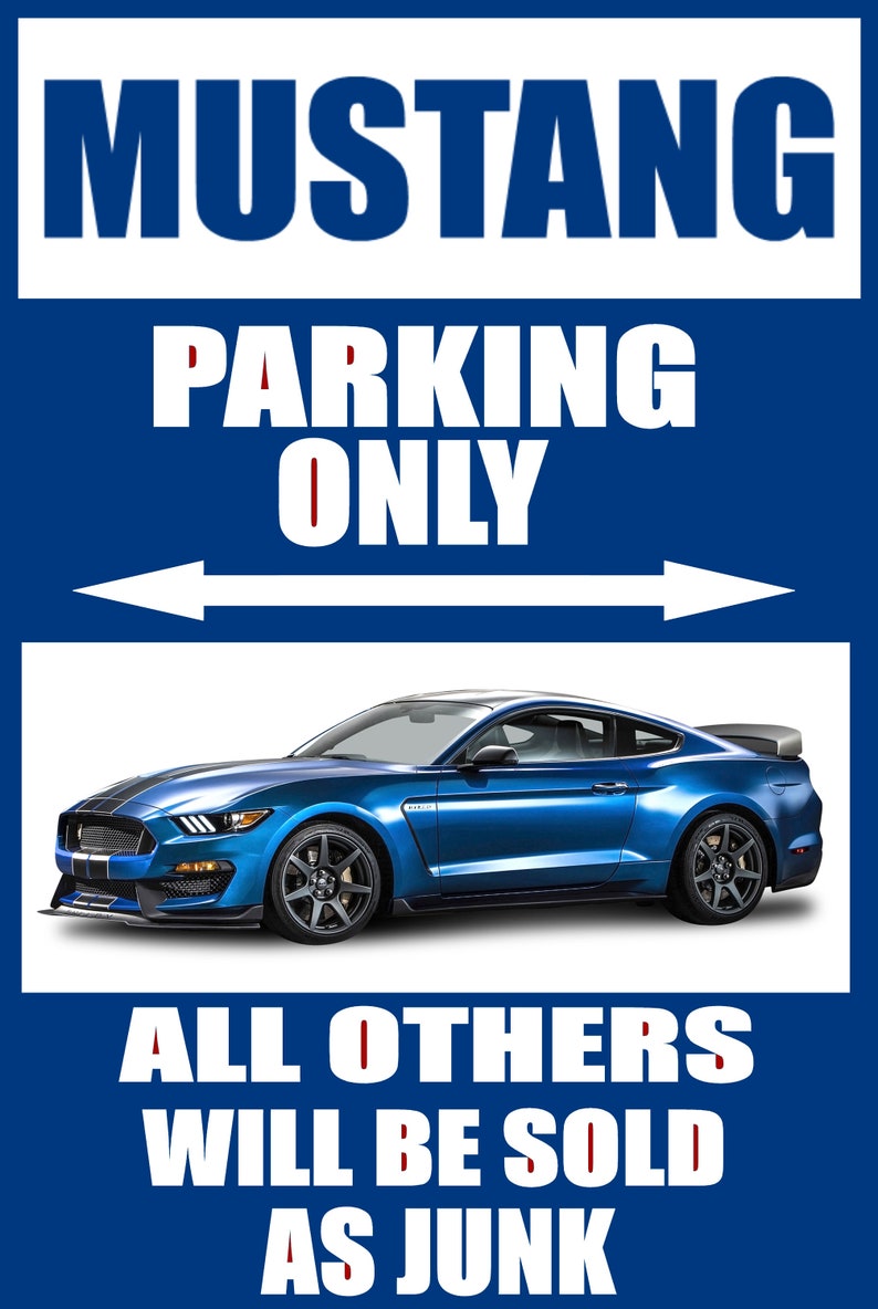 Ford Mustang Parking Only 12x18 Metal Sign PH622 Etsy