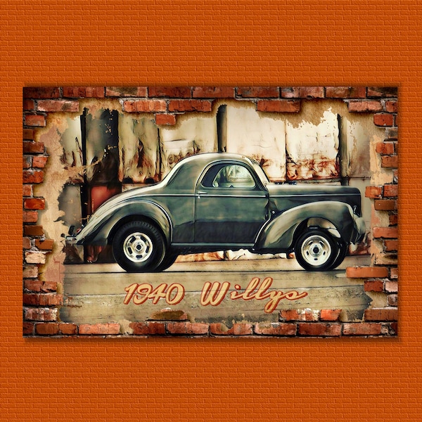 1940 Willy Coupe Metal print 12x18