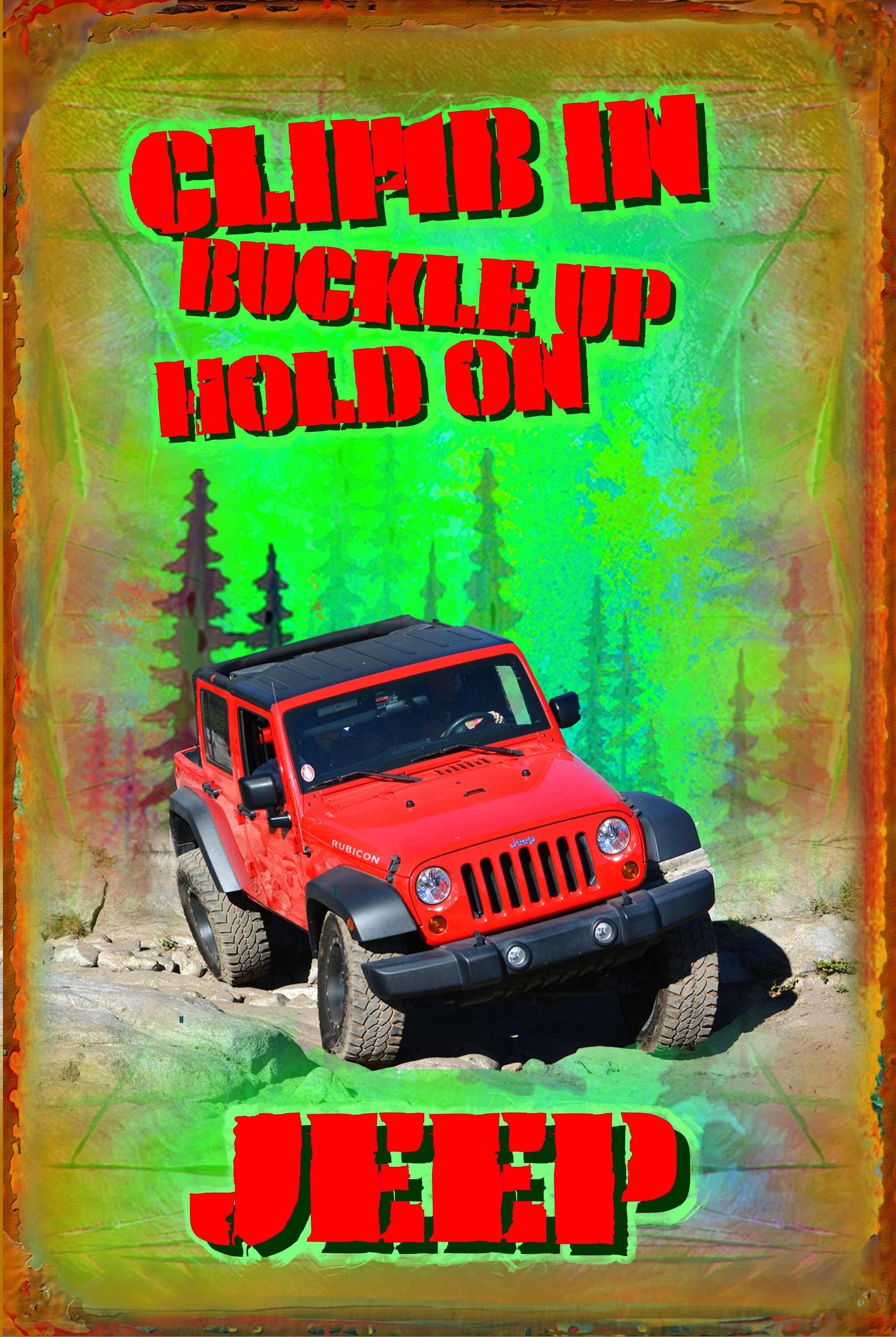 Classic Jeep Metal Sign 12 x 18 Etsy